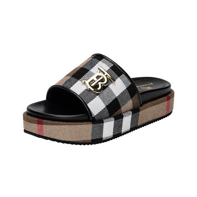 Plaid Printed Platform Flats Shoes