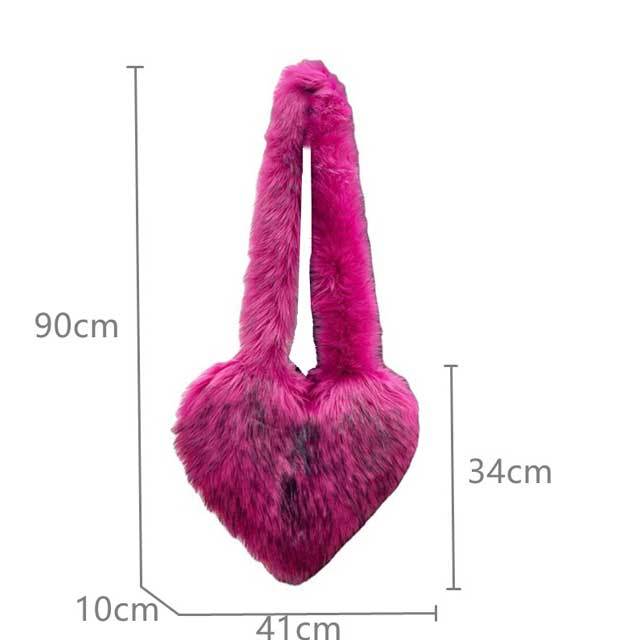 Shell Shaped Faux Fur Crossbody Bag