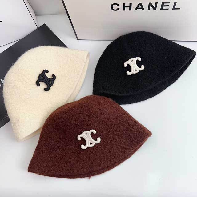 Embroidery Wool Bucket Hat