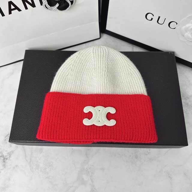 Fashion Logo Color Block Knit Hat