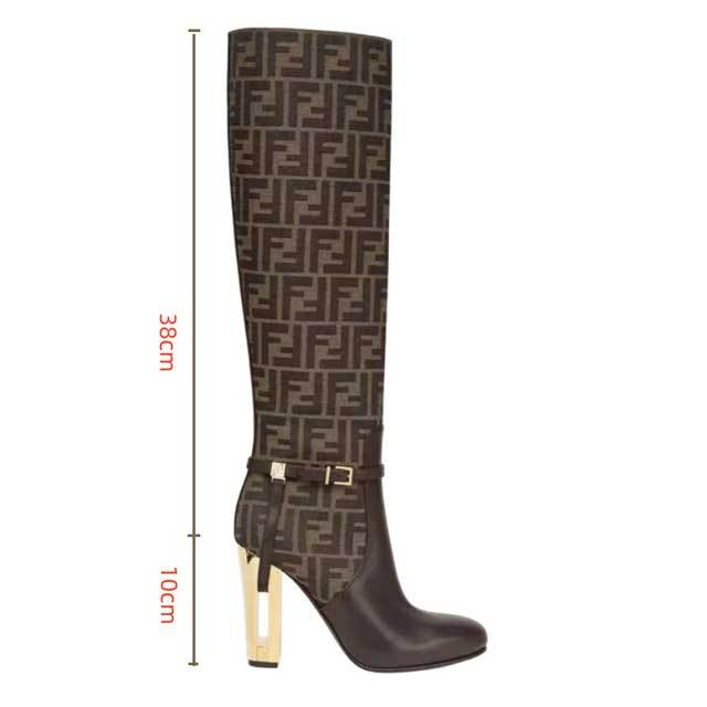 Buckle Strap Leather Stiletto Boots