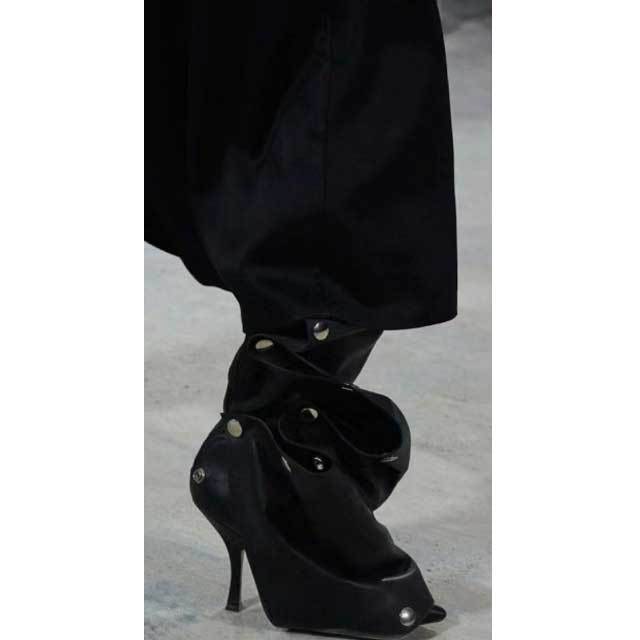 Rivets High Heeled Denim Stacked Boots