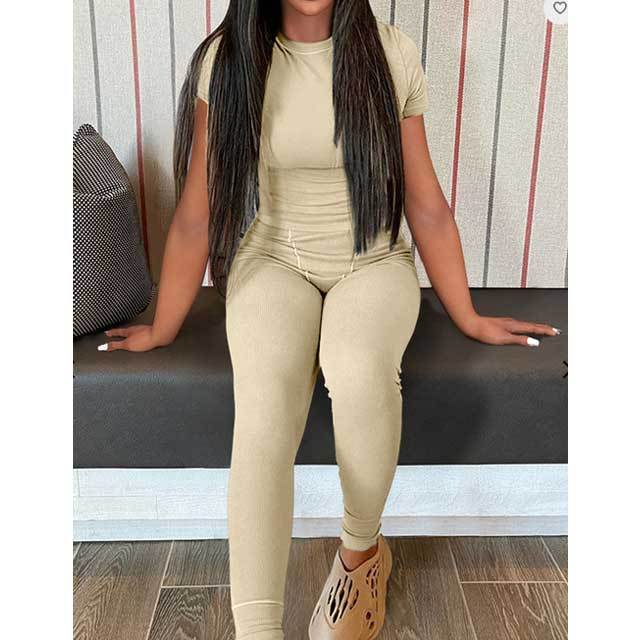 Ribbed Skinny Jogging Suit