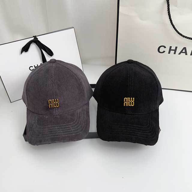 Fashion Letter Corduroy Baseball Cap