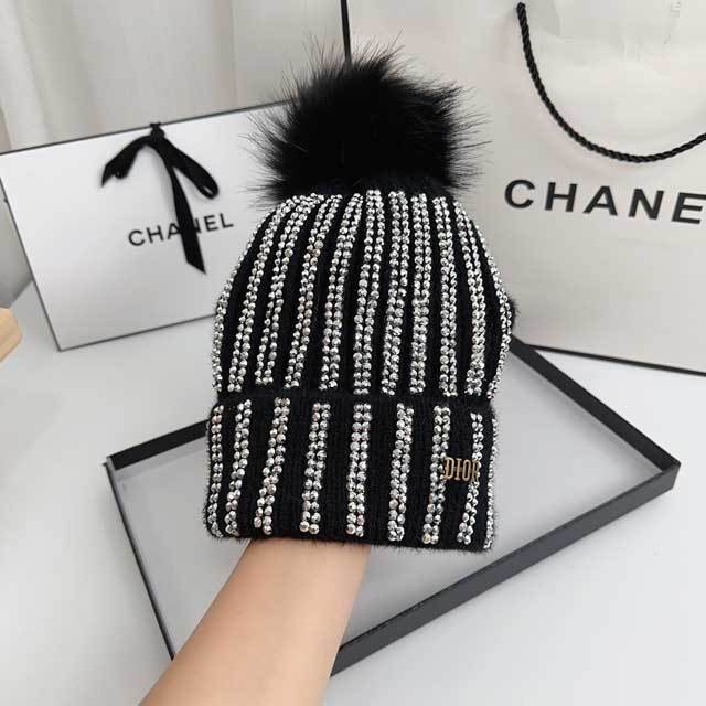 Rhinestones Fashion Knit Hat