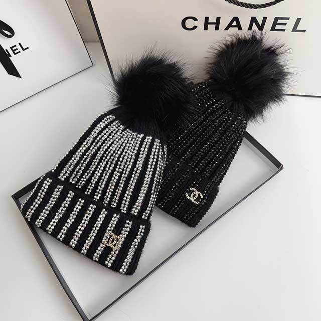 Rhinestones Fashion Knit Berets