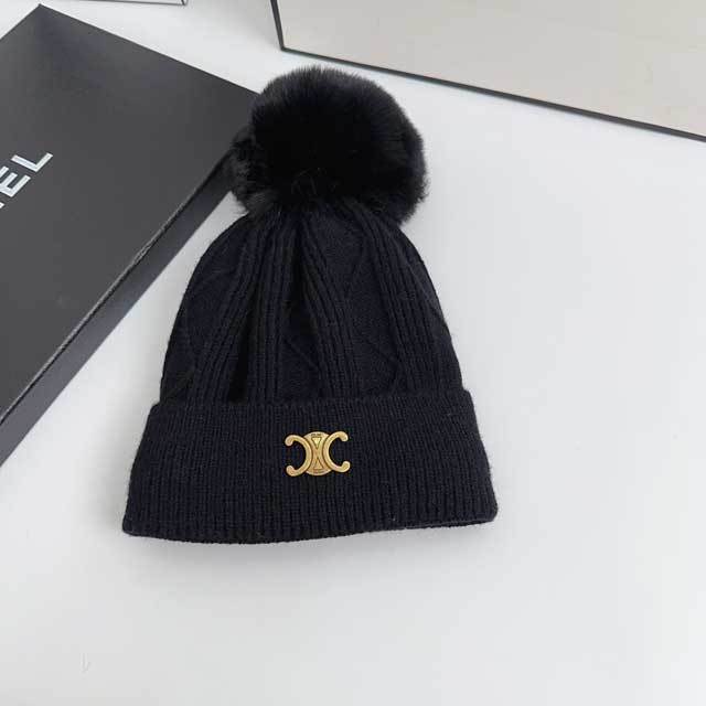 Metal Logo Winter Knit Hat