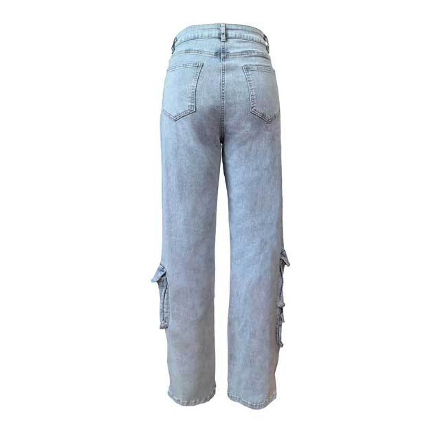 Multi Pockets Casual Cargo Jeans