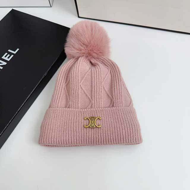 Metal Logo Winter Knit Hat