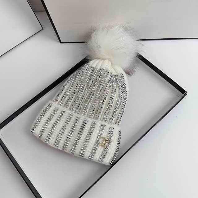 Rhinestones Fashion Knit Berets