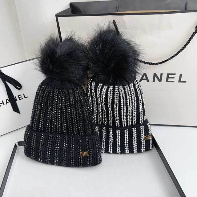 Rhinestones Fashion Knit Hat