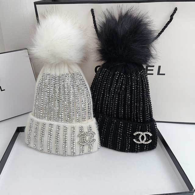 Rhinestones Knit Berets