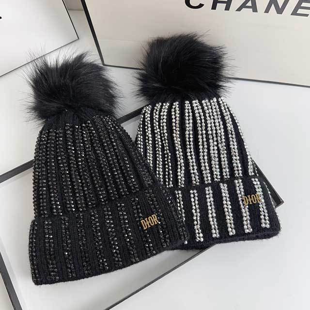 Rhinestones Fashion Knit Hat