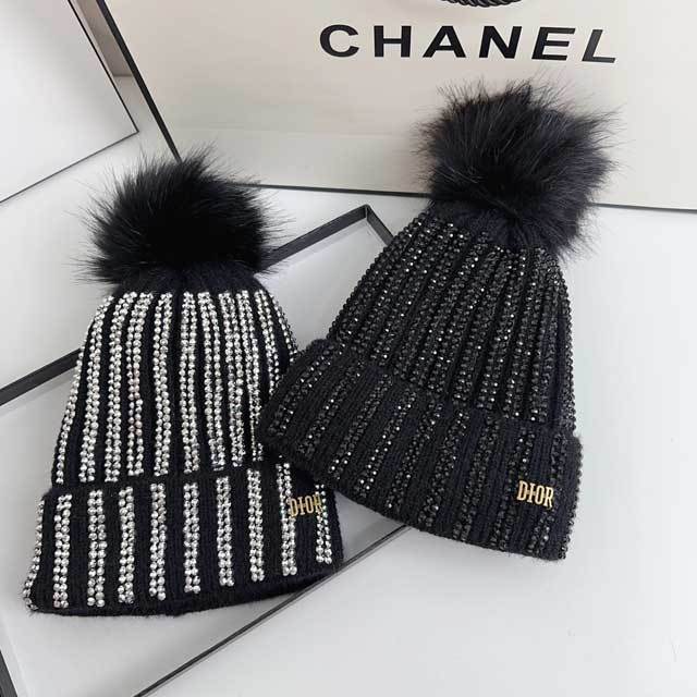 Rhinestones Fashion Knit Hat