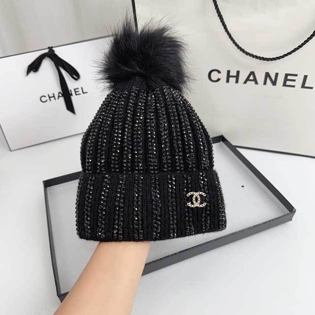Rhinestones Fashion Knit Berets