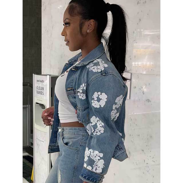 Denim Printed Fashion Jacket