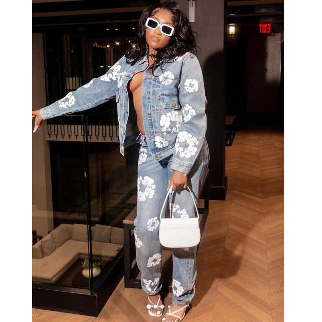 Denim Printed Fashion Jacket