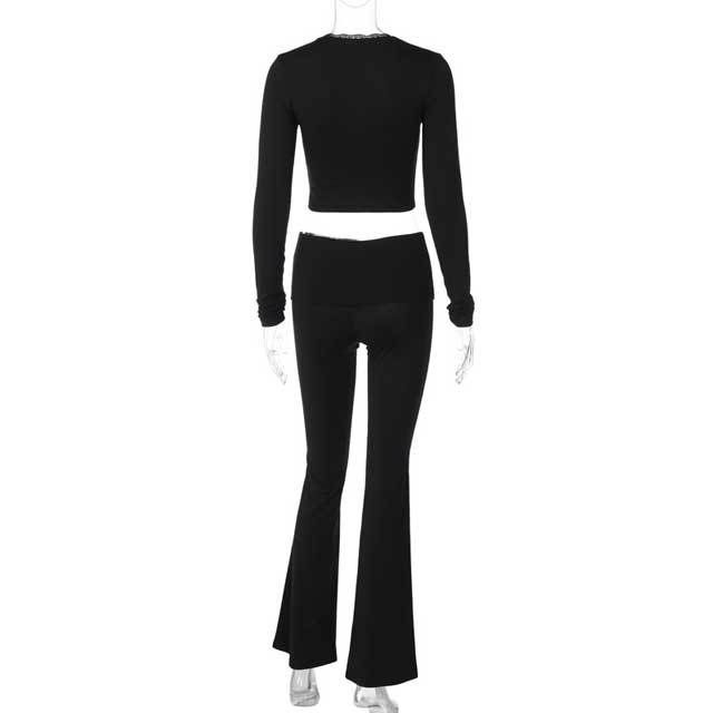 Solid Color Long Sleeve Casual Jogging Suit