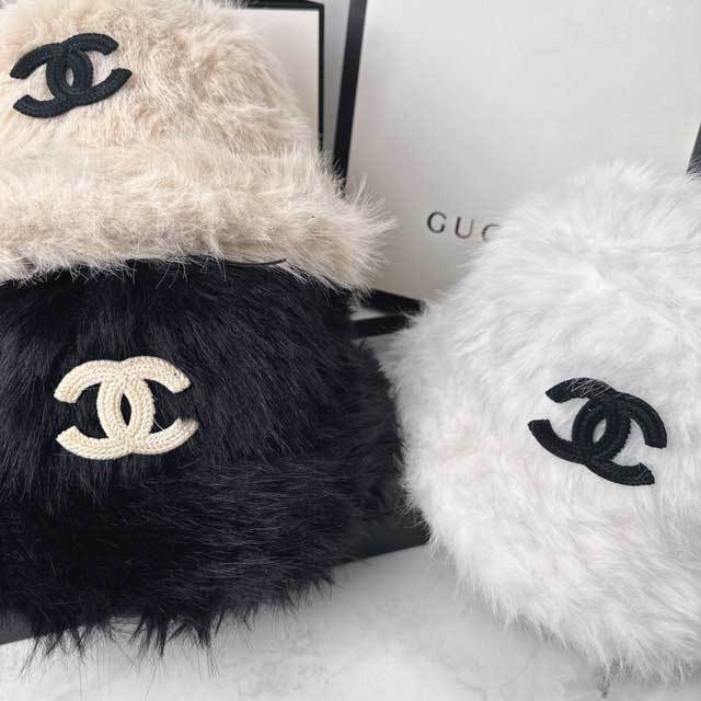 Embroidery Furry Bucket Hat