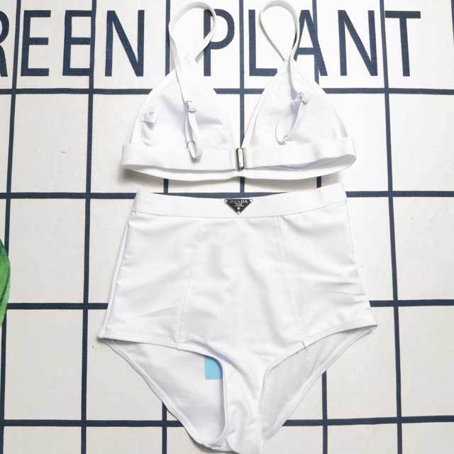 Fashion Logo High Waist Bathing Suit