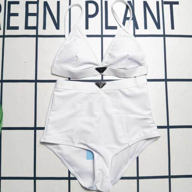 Fashion Logo High Waist Bathing Suit