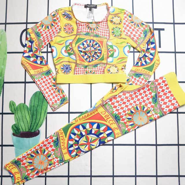 Printed Long Sleeve Casual Jogging Suit