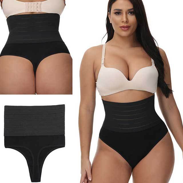 High Waist Tummy Control Thong Panties