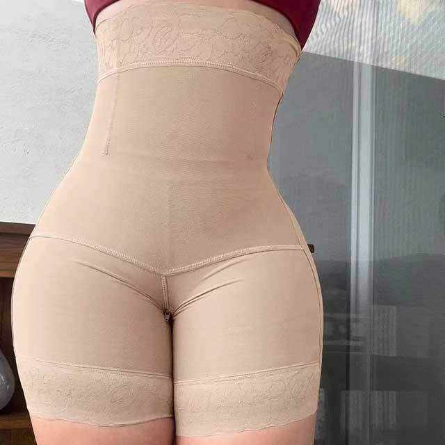 Lace Trim High Waist Tummy Control Panties