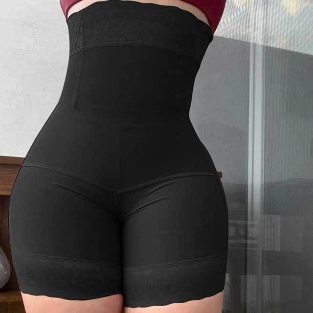 Lace Trim High Waist Tummy Control Panties