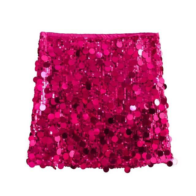 High Waist Sequin Mini Skirt