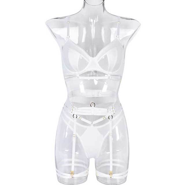 Fantasy See Through Hollow Out Lingerie Bra Set