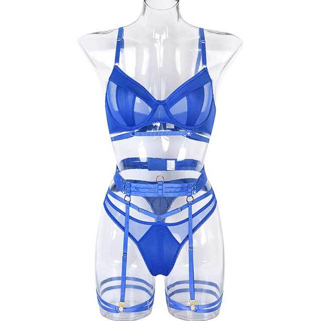 Fantasy See Through Hollow Out Lingerie Bra Set