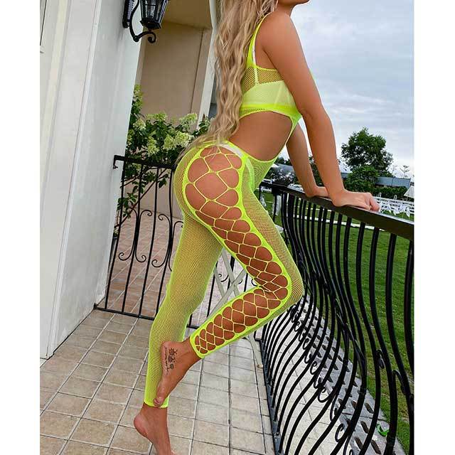 Fishnet Hollow Out Lingerie Jumpsuit