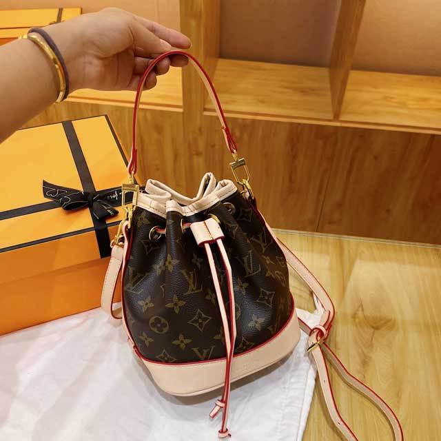 Leather Printed Bucket Bag