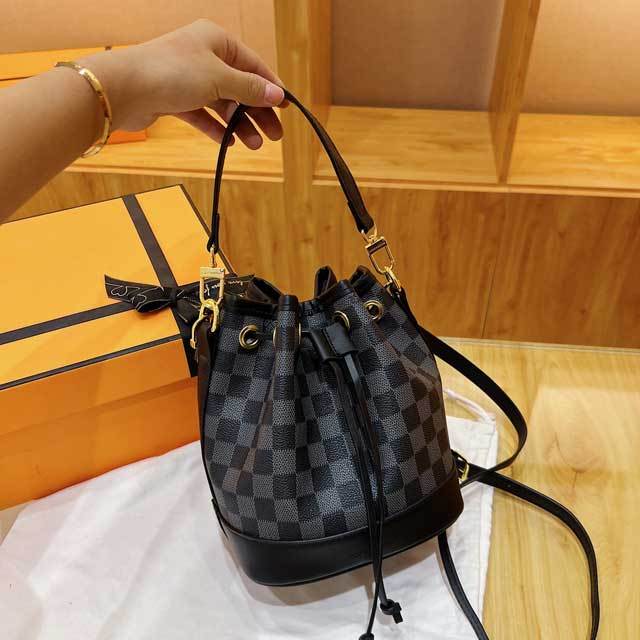 Leather Printed Bucket Bag