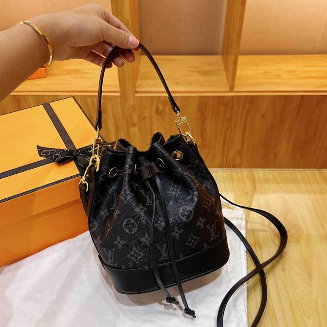 Leather Printed Bucket Bag