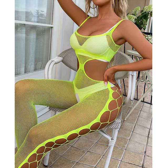 Fishnet Hollow Out Lingerie Jumpsuit