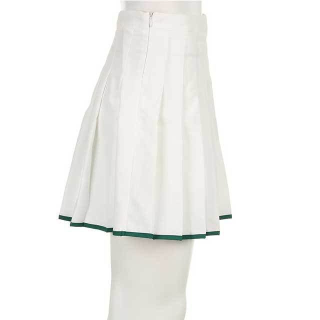 Knit Tank Top High Waist Pleated Skirt Set