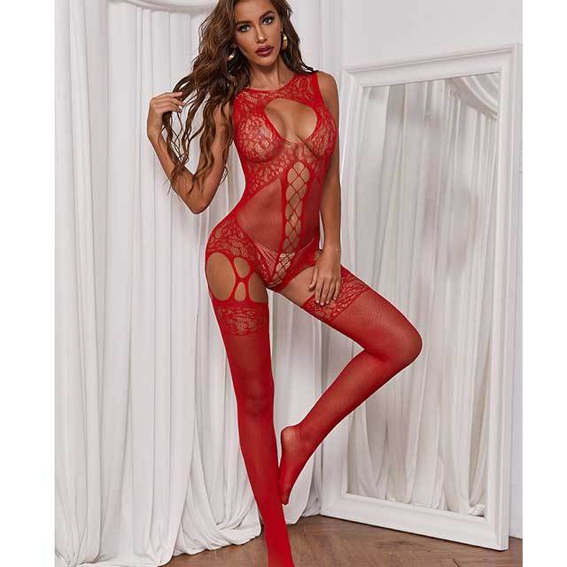 Bedroom Romance Cut Out Lace Bodystocking