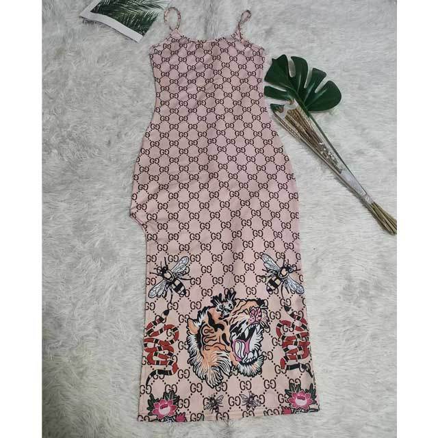 Printed Cami Slit Dress