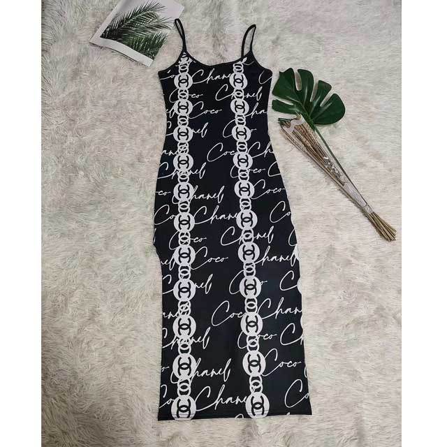 Printed Cami Slit Dress