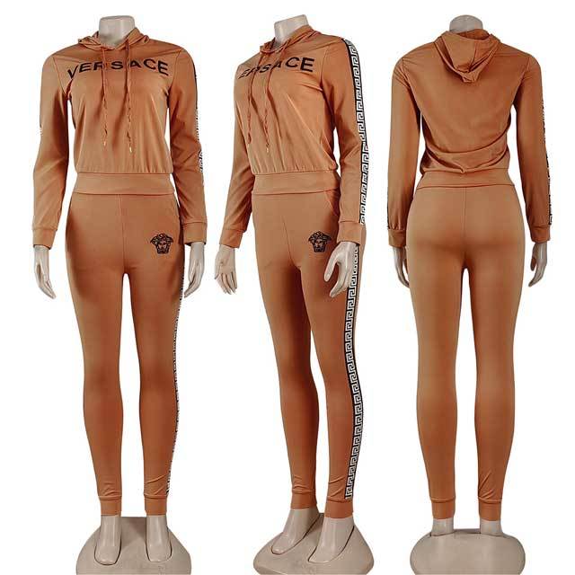 Embroidery Long Sleeve Casual Tracksuit Set