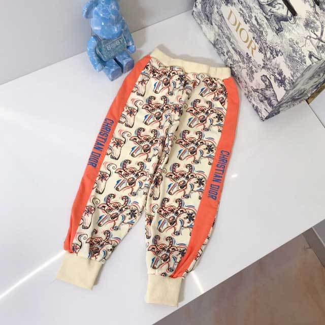 Printed Hooded Sweatshirt Top Pants Set For Children