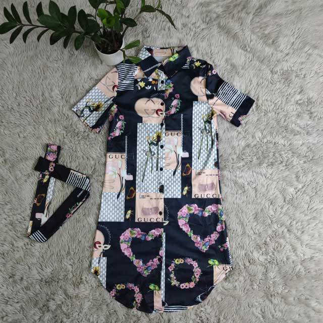 Fashion Print Shirt Dress