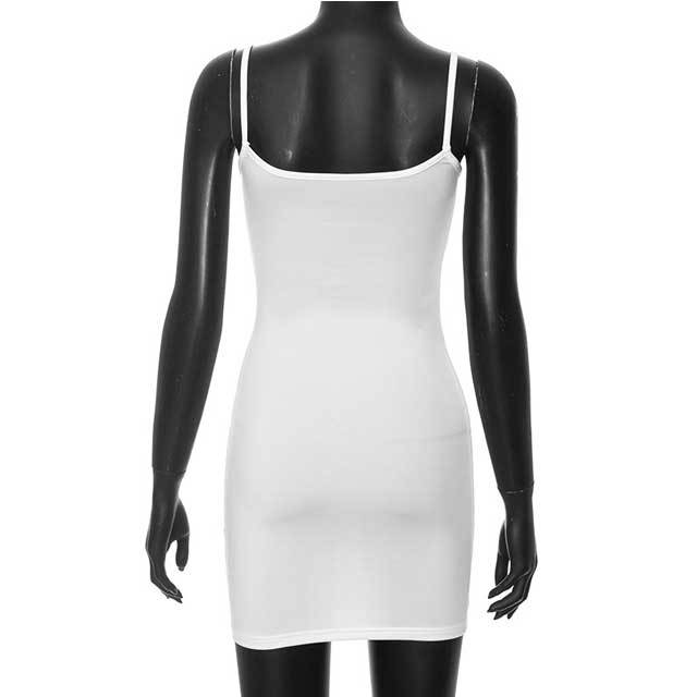 Reflective Letter Bodycon Dress