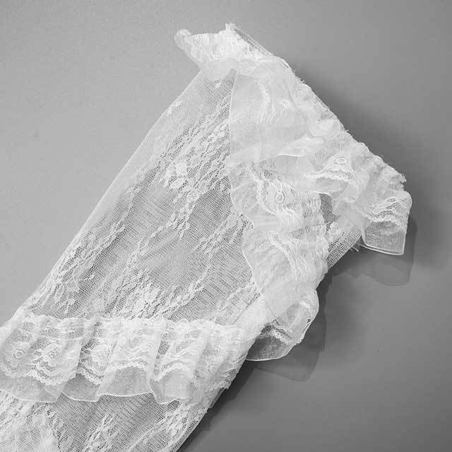 Lace Ruffle Over The Knee Socks