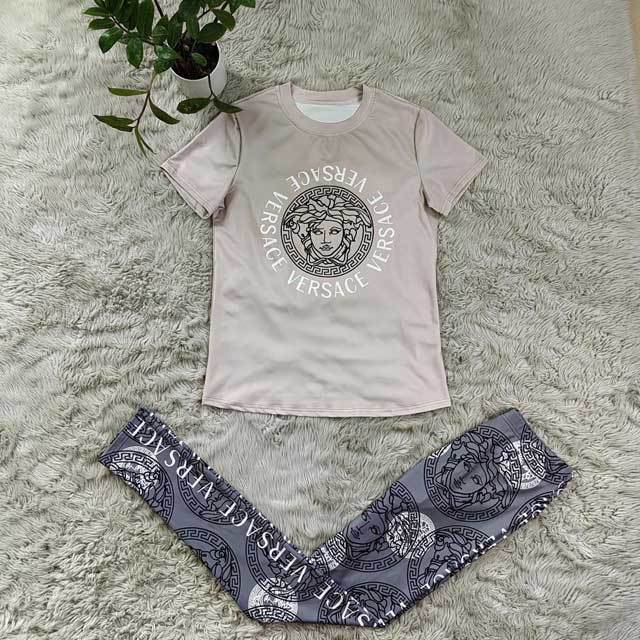 Short Sleeve Printed Jogger Set