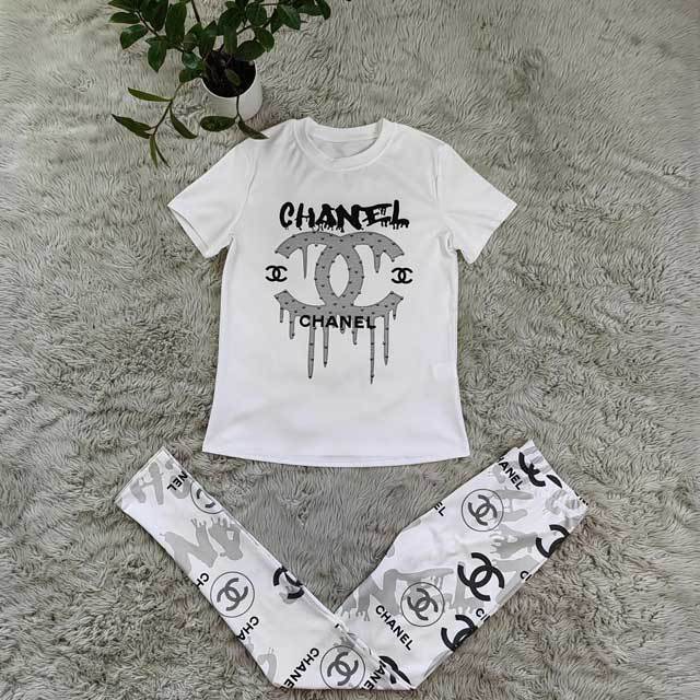 Short Sleeve Printed Jogger Set