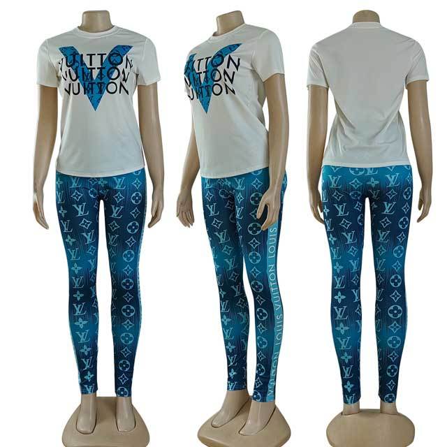 Short Sleeve Printed Jogger Set