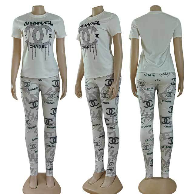 Short Sleeve Printed Jogger Set